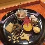 味 ふくしま - なまこのおろし和え、むかご、金柑、くわい、さつまいも、アマゴ、こもち昆布