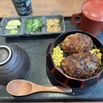 肉食家さんのハンバーグ にくきゅうグリル - ハンバーグまぶし