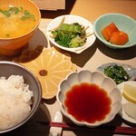 天ぷら わがた - 定食セット。ご飯が美味くておかわりしちゃいました