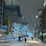 オールドサルーン1934 - おまけの駅前通り。かなり降ってました