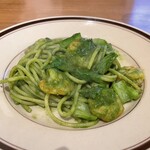 île de colline - 海老と春菊のサルサヴェルデ