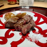 銀座 青天 - 黒毛和牛のランプステーキ