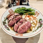 麺屋 さん田 - 炭焼鴨葱醤油まぜそば+〆ごはん