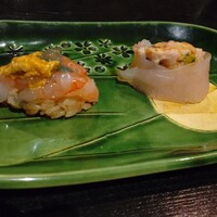 笹丸 - 甘エビとかわはぎ