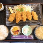 天宝 - 牡蠣フライ定食　1800円税込