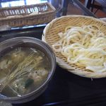 肉汁うどん ふく助 -  合い盛り鶏塩汁(中300g)[880円]