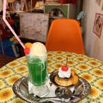 セピア - プリンのクリームソーダセット