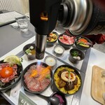 茶寮 和香菜 - 店員さんが丁寧にバーナーで炙ってくださいます