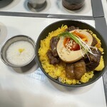 茶寮 和香菜 - とろろをかけたら出来上がり。