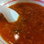 幸楽苑 - 真っ赤に染まったスープ