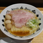 NIBOSHI MANIA - 銀鱗特撰アカヤガラ煮干蕎麦1000円＋うずら味玉100円