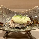 登喜和鮨 - タラ白子　葱ソース