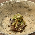 登喜和鮨 - カマス　フルーツ大根　胡桃