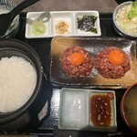焼肉ハウス大将軍 - ダブルユッケ定食