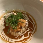 韓式料理 ムグンファ - 白子のムニエル　アサリのスープチゲ鍋