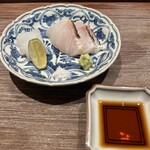 永山 - お造り　アオリイカ、能登　目鯛