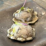 レヴォ - ・自家製の白海老煎餅に、富山湾の炙った白海老