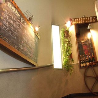 イタリアンダイニング カフェ ハーレーパーク -  黒板メニューが見えたらもう少し！
