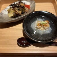 炎水 - 焼たら白子　松の実和え
