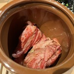 焼肉食堂 昭和商店 かね村 - 中落ちつぼ漬けカルビ