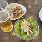 点心・中華 春夏秋冬 - メンマとチャーシューのあえもの・定食のサラダ