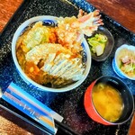 光る海 - かにえび天丼ミニ