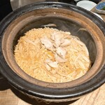 動悸 - 鶏と牛蒡の土鍋ご飯