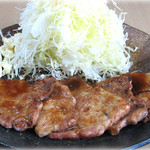 網焼豚生姜定食 Set meal with grilled pork in  gingersauce