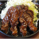 十勝トンテキ定食 Set meal with grilled pork shoulder loin