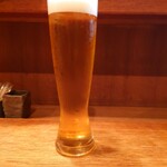 鶏一途 - 生ビール(ハートランド)