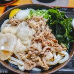 麺紡 - 肉ぶっかけ餅トッピング