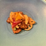 晁隆房 - 季節野菜と牛肉の炒め