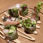 胡麻 セサミ - 海老とアボカドの生春巻き