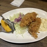 洋食 金宝堂 - カキフライ3個小皿850円。美味しそう過ぎて写真撮る前に1個食べてしまいました笑