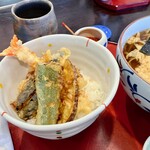 手打そば 松栄庵 - ミニ天丼のタレが旨い