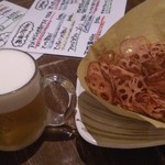 小粋料理たらい -  ビールとお通し