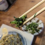 大砲ラーメン  - 口直しに漬物〜