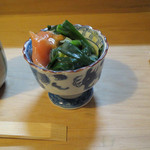 喜幸 -  同じく突き出しのてっぱい。この日はおからも有り。