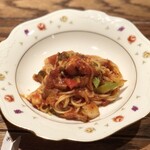 Bistro TATSU - 帆立とエビのトマトクリームパスタ。絶品です。