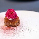 プレゼンテ スギ - 2024.12 キョンの温製タルタル ひば油マヨネーズ 発酵紫キャベツ