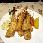キッチン洋久 - シーフードフライランチ