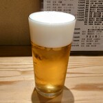 和料理 紫音 - 一杯目の生ビールは黒ラベル