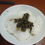 乃木坂ラーメン 東京食品 まる彦 - 高菜ごはん　もう少しごはんがあると嬉しかった