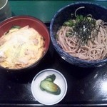 Sobadokoro Souan -  140412ミニ親子丼と冷やしそば750円