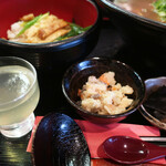 みね八 - セットのゼリーと小鉢