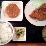 お食事処 剛 - 料理写真:チキンカツ＆メンチカツ定食