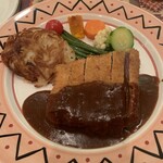 暖蘭 - 牛カツ(こちらがお値段高った)