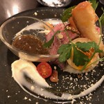 小粋 - 完成前のサラダすw