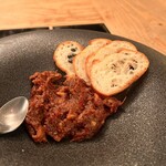 和フレンチバル村塾 - トマトもつ煮込み