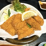 とん正 - ヘレカツ定食+カキフライ